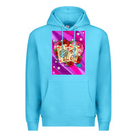 Ocean Blue playing cards with pearls and glitter air Premium Hoodie - AdoDesignShop