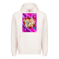 Pale Pink playing cards with pearls and glitter air Premium Hoodie - AdoDesignShop