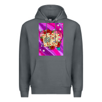 Rock playing cards with pearls and glitter air Premium Hoodie - AdoDesignShop