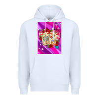 White playing cards with pearls and glitter air Premium Hoodie - AdoDesignShop
