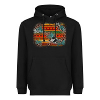 Black leopard aztec background Heavyweight Hoodie - Zillion Design Studio
