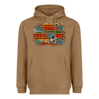 Toasted Coconut leopard aztec background Heavyweight Hoodie - Zillion Design Studio