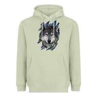 Matcha wolf scratch mark Heavyweight Hoodie - RanaPortraitStore