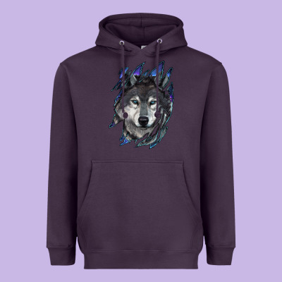 Wolf Scratch Mark Heavyweight Hoodie Designed By Ranaportraitstore