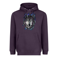 Plum wolf scratch mark Heavyweight Hoodie - RanaPortraitStore
