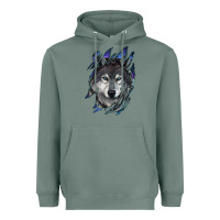 Sage wolf scratch mark Heavyweight Hoodie - RanaPortraitStore