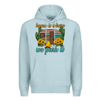 Blue Mist home is where we park it Premium Hoodie - Artiststas