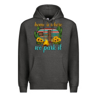 Charcoal Heather home is where we park it Premium Hoodie - Artiststas