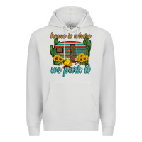 Dove Grey home is where we park it Premium Hoodie - Artiststas