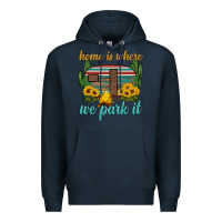 Navy home is where we park it Premium Hoodie - Artiststas