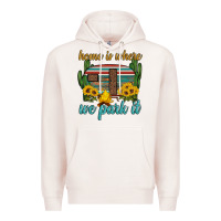 Pale Pink home is where we park it Premium Hoodie - Artiststas