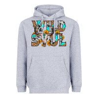 Heather Grey wild soul Heavyweight Hoodie - Zillion Design Studio