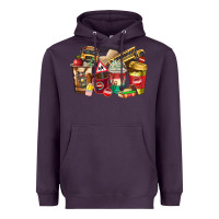 Plum school bus driver coffee cups Heavyweight Hoodie - texasbilliewilder