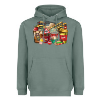 Sage school bus driver coffee cups Heavyweight Hoodie - texasbilliewilder