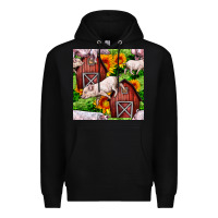 Black Mama And Baby Pig Premium Hoodie - BundleAndBundleShop