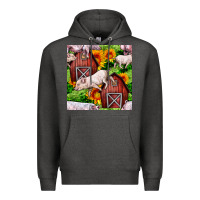 Charcoal Heather Mama And Baby Pig Premium Hoodie - BundleAndBundleShop