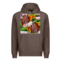 Coffee Mama And Baby Pig Premium Hoodie - BundleAndBundleShop