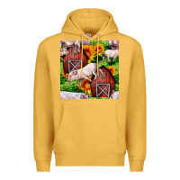 Mustard Mama And Baby Pig Premium Hoodie - BundleAndBundleShop
