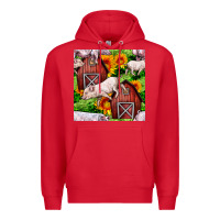 Red Mama And Baby Pig Premium Hoodie - BundleAndBundleShop