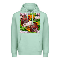 Seafoam Mama And Baby Pig Premium Hoodie - BundleAndBundleShop