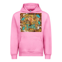 Fuchsia Pink faith cross Urban Hoodie - BarkalooDesign