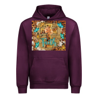 Mauve Wine faith cross Urban Hoodie - BarkalooDesign