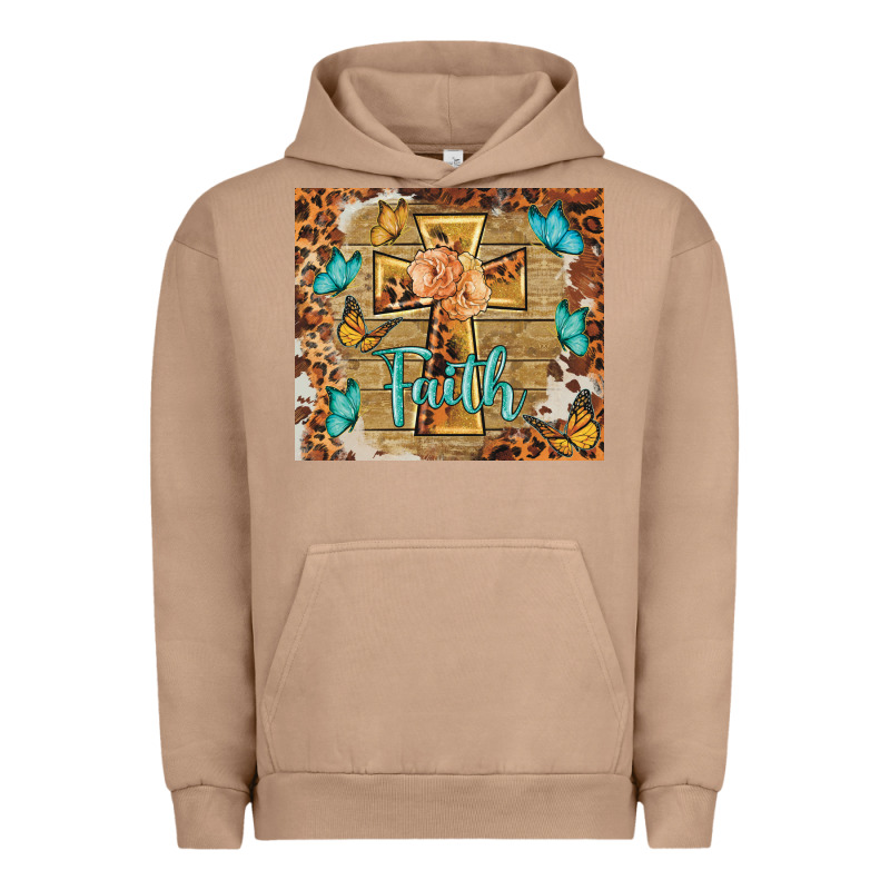 Faith Cross Urban Hoodie by BarkalooDesign | Teevron