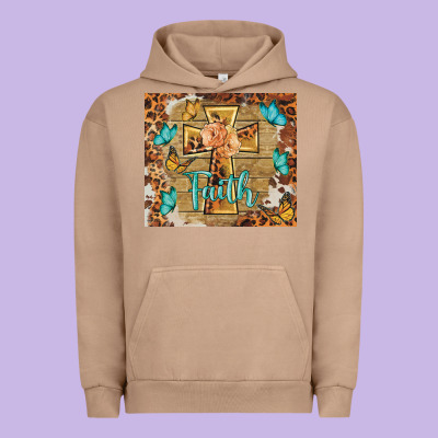 Faith Cross Urban Hoodie Designed By Barkaloodesign