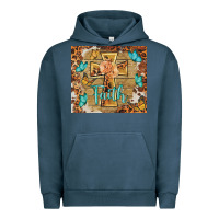 Pigment Midnight Navy faith cross Urban Hoodie - BarkalooDesign