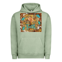 Pigment Oil Green faith cross Urban Hoodie - BarkalooDesign