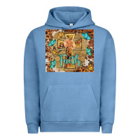 Pigment Pebble Blue faith cross Urban Hoodie - BarkalooDesign