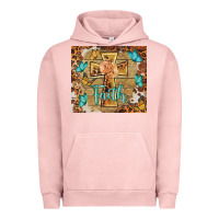 Pigment Salmon faith cross Urban Hoodie - BarkalooDesign