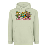 Matcha happy easter eggs with sunflower leopard and cactus Heavyweight Hoodie - RanaPortraitStore