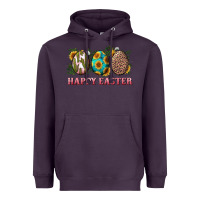 Plum happy easter eggs with sunflower leopard and cactus Heavyweight Hoodie - RanaPortraitStore