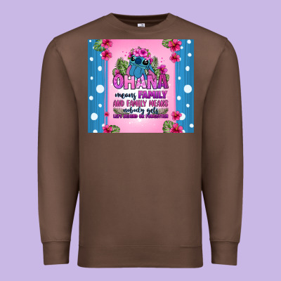 Ohana Means Family Stitch Premium Sweatshirt Designed By Zillion Design Studio