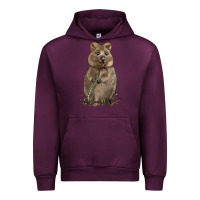 Mauve Wine Quokka Urban Hoodie - LillyAllenDesigns