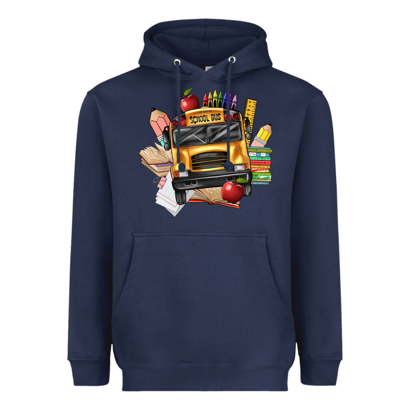School Bus Driver Front Heavyweight Hoodie by texasbilliewilder | Teevron