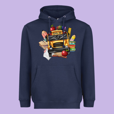 School Bus Driver Front Heavyweight Hoodie Designed By Texasbilliewilder