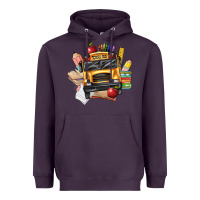 Plum school bus driver front Heavyweight Hoodie - texasbilliewilder
