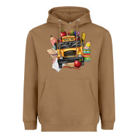 Toasted Coconut school bus driver front Heavyweight Hoodie - texasbilliewilder