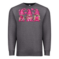 Charcoal Heather Breast Cancer Gnomes Premium Sweatshirt - texasbilliewilder