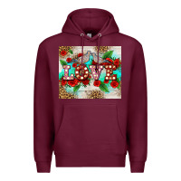 Burgundy love birds and love with ross Premium Hoodie - AdoDesignShop