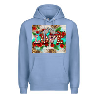 Colony Blue love birds and love with ross Premium Hoodie - AdoDesignShop