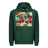 Sports Green love birds and love with ross Premium Hoodie - AdoDesignShop