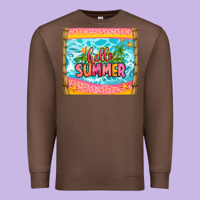 Hello Summer Premium Sweatshirt Designed By Zillion Design Studio