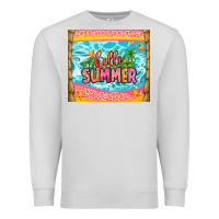Dove Grey hello summer Premium Sweatshirt - Zillion Design Studio