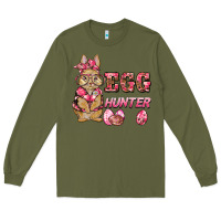Army Green easter pink camouflage egg hunter  bunny Long Sleeve Tee - BarkalooDesign