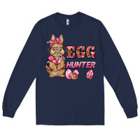 Navy easter pink camouflage egg hunter  bunny Long Sleeve Tee - BarkalooDesign