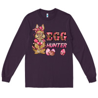 Plum easter pink camouflage egg hunter  bunny Long Sleeve Tee - BarkalooDesign