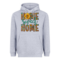 Heather Grey home sweet home Heavyweight Hoodie - Zillion Design Studio